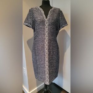 At John’s dress - blue and white size 12